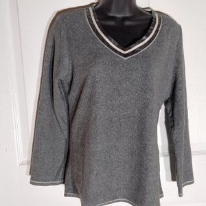 Aria Collection Ultra-soft Gray top with satin trim